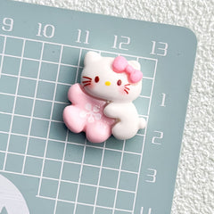 DIY Cute Sakura Sanrio Charms Accessories – Customizable Phone Case, Hairpin, Fridge Magnet & Keychain Set