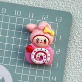 DIY Animal Cake Food Play Charms Accessories – Customizable Phone Case, Hairpin, Fridge Magnet & Keychain Set