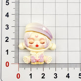 DIY Cartoon Gradient Hat Bubble Girl Charms Accessories – Customizable Phone Case, Hairpin, Fridge Magnet & Keychain Set