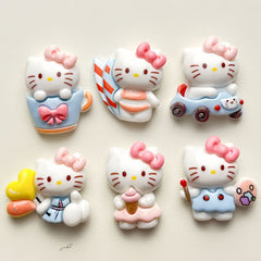 DIY Playing Cat Charms Accessories – Customizable Phone Case, Hairpin, Fridge Magnet & Keychain Set