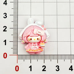 DIY Princess Dress kt Cat Charms Accessories – Customizable Phone Case, Hairpin, Fridge Magnet & Keychain Set