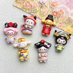 DIY Palace Sanrio Charms Accessories – Customizable Phone Case, Hairpin, Fridge Magnet & Keychain Set