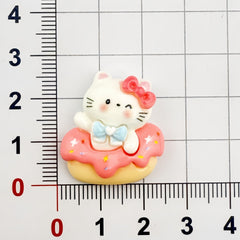 DIY Cartoon Simulation Kitten Dessert Toy Charms Accessories – Customizable Phone Case, Hairpin, Fridge Magnet & Keychain Set