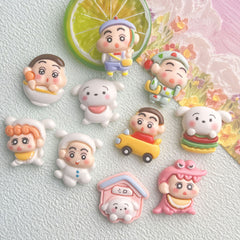 DIY Cross-dressing Shin-chan Charms Accessories – Customizable Phone Case, Hairpin, Fridge Magnet & Keychain Set