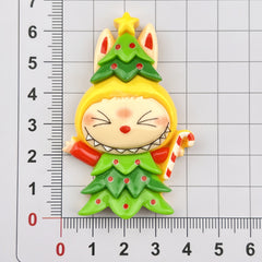 DIY Small Cartoon Christmas Angel Doll Charms Accessories – Customizable Phone Case, Hairpin, Fridge Magnet & Keychain Set