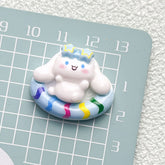 DIY Cute Summer Swimming Sanrio Charms Accessories – Customizable Phone Case, Hairpin, Fridge Magnet & Keychain Set