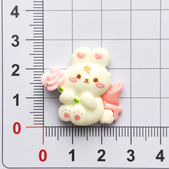 DIY Small Cute Bunny Charms Accessories – Customizable Phone Case, Hairpin, Fridge Magnet & Keychain Set