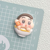 DIY Cross-dressing Shin-chan Charms Accessories – Customizable Phone Case, Hairpin, Fridge Magnet & Keychain Set