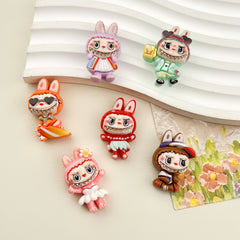 DIY Cartoon Cute Happy Little Doll Charms Accessories – Customizable Phone Case, Hairpin, Fridge Magnet & Keychain Set