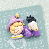 DIY Cartoon Cute Sleeping Girl Charms Accessories – Customizable Phone Case, Hairpin, Fridge Magnet & Keychain Set