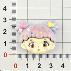 DIY Fine Glitter Girl Hair Charms Accessories – Customizable Phone Case, Hairpin, Fridge Magnet & Keychain Set