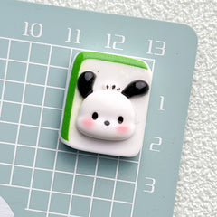 DIY Mahjong Puppy Charms Accessories – Customizable Phone Case, Hairpin, Fridge Magnet & Keychain Set