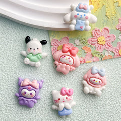 Cartoon Angel Bow Tie Cream Glue Accessories Resin Accessories diy Creative Hair Clips, Hair Ties, Shoe Buckle Materials