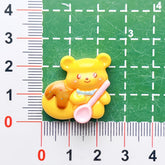 DIY Food Play Cake Bear Charms Accessories – Customizable Phone Case, Hairpin, Fridge Magnet & Keychain Set