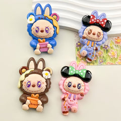 DIY Pajamas Plush Charms Accessories – Customizable Phone Case, Hairpin, Fridge Magnet & Keychain Set
