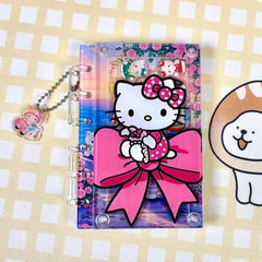 DIY Bow Hello Kitty Acrylic Shaky Notebook - Customizable with Trendy & Anime IP Characters