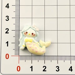 DIY Mermaid Kitten Charms Accessories – Customizable Phone Case, Hairpin, Fridge Magnet & Keychain Set