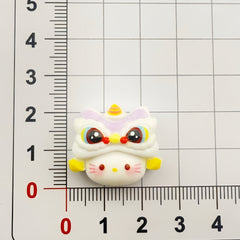 DIY multi-color lion dance kt Cat Charms Accessories – Customizable Phone Case, Hairpin, Fridge Magnet & Keychain Set