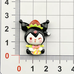 DIY Christmas Sanrio Charms Accessories – Customizable Phone Case, Hairpin, Fridge Magnet & Keychain Set