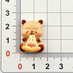 DIY Food Play Capy Charms Accessories – Customizable Phone Case, Hairpin, Fridge Magnet & Keychain Set