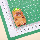 DIY Cute Cartoon Glossy Capybara Charms Accessories – Customizable Phone Case, Hairpin, Fridge Magnet & Keychain Set