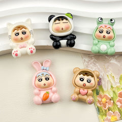 DIY Crossdressing Shin-chan Charms Accessories – Customizable Phone Case, Hairpin, Fridge Magnet & Keychain Set