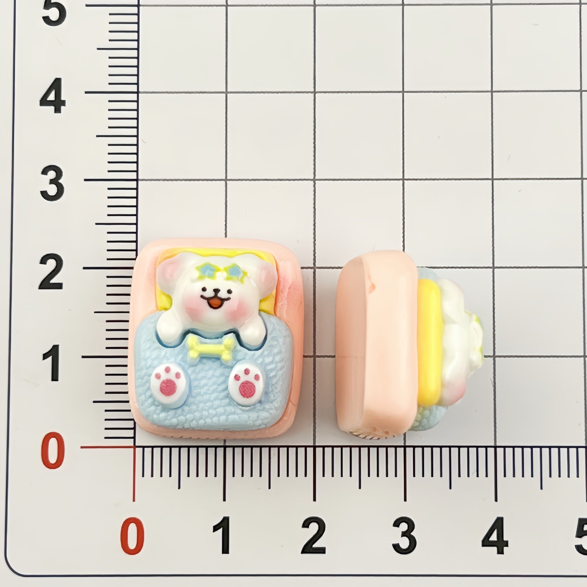 DIY Panda Egg Tart Charms Accessories – Customizable Phone Case, Hairpin, Fridge Magnet & Keychain Set