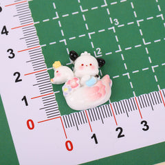 DIY Animal Little Swan Charms Accessories – Customizable Phone Case, Hairpin, Fridge Magnet & Keychain Set