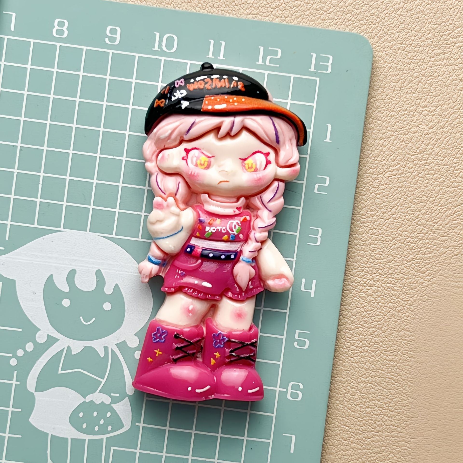 DIY Cute CartoonCharms Accessories – Customizable Phone Case, Hairpin, Fridge Magnet & Keychain Set