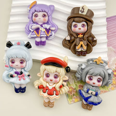 DIY Chubby Girl  Charms Accessories – Customizable Phone Case, Hairpin, Fridge Magnet & Keychain Set