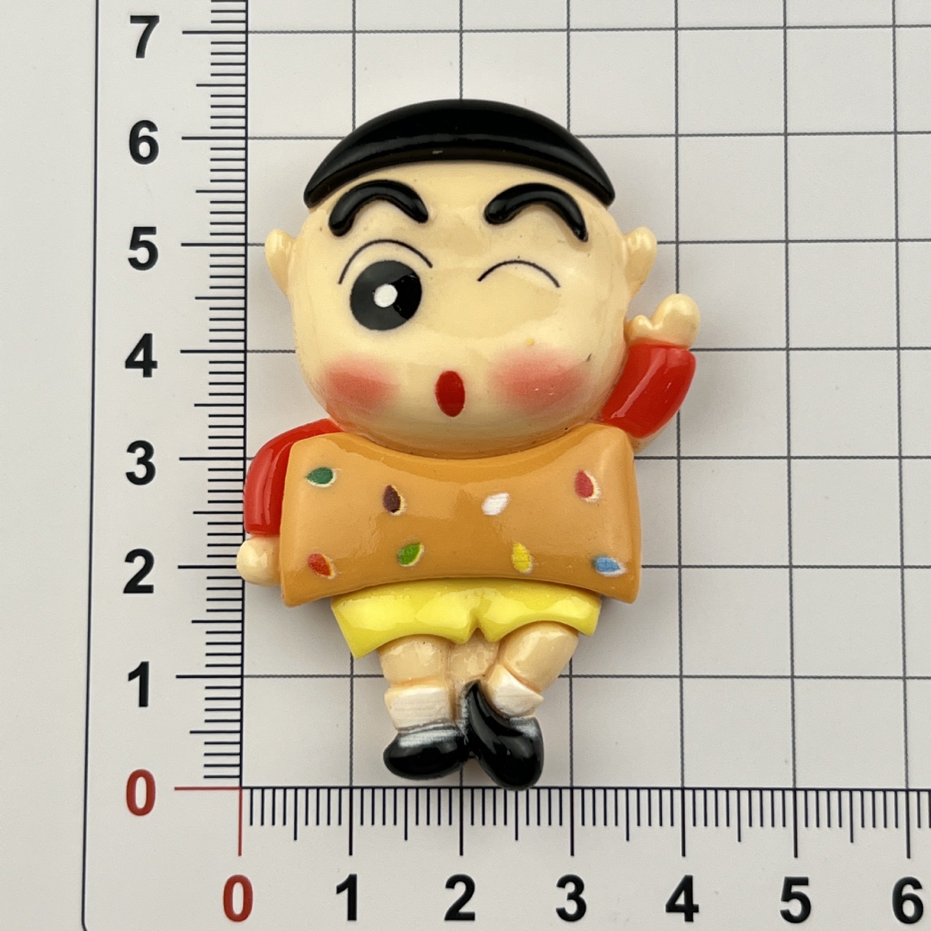 DIY Cone Shin-chan Charms Accessories – Customizable Phone Case, Hairpin, Fridge Magnet & Keychain Set