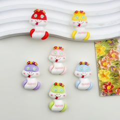 DIY Little Snake Charms Accessories – Customizable Phone Case, Hairpin, Fridge Magnet & Keychain Set