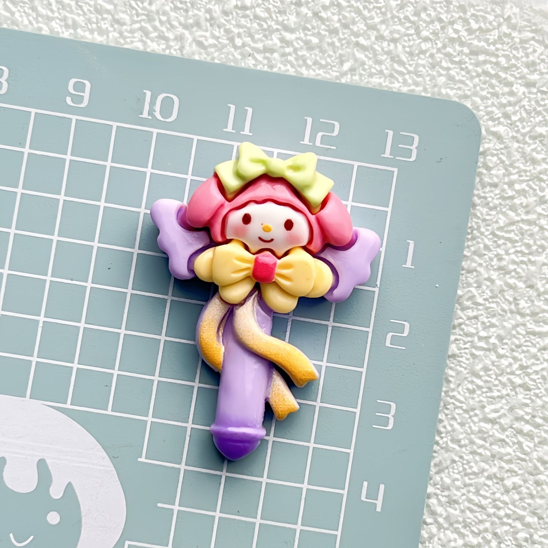 DIY Cartoon Glossy Fairy Wand Sanrio Charms Accessories – Customizable Phone Case, Hairpin, Fridge Magnet & Keychain Set