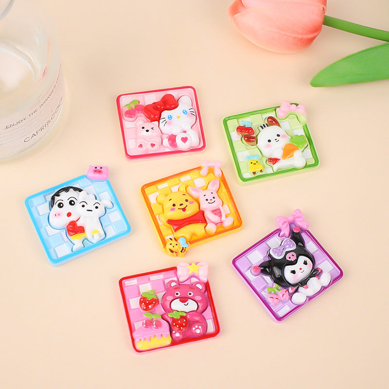 DIY European Brand Charms Accessories – Customizable Phone Case, Hairpin, Fridge Magnet & Keychain Set