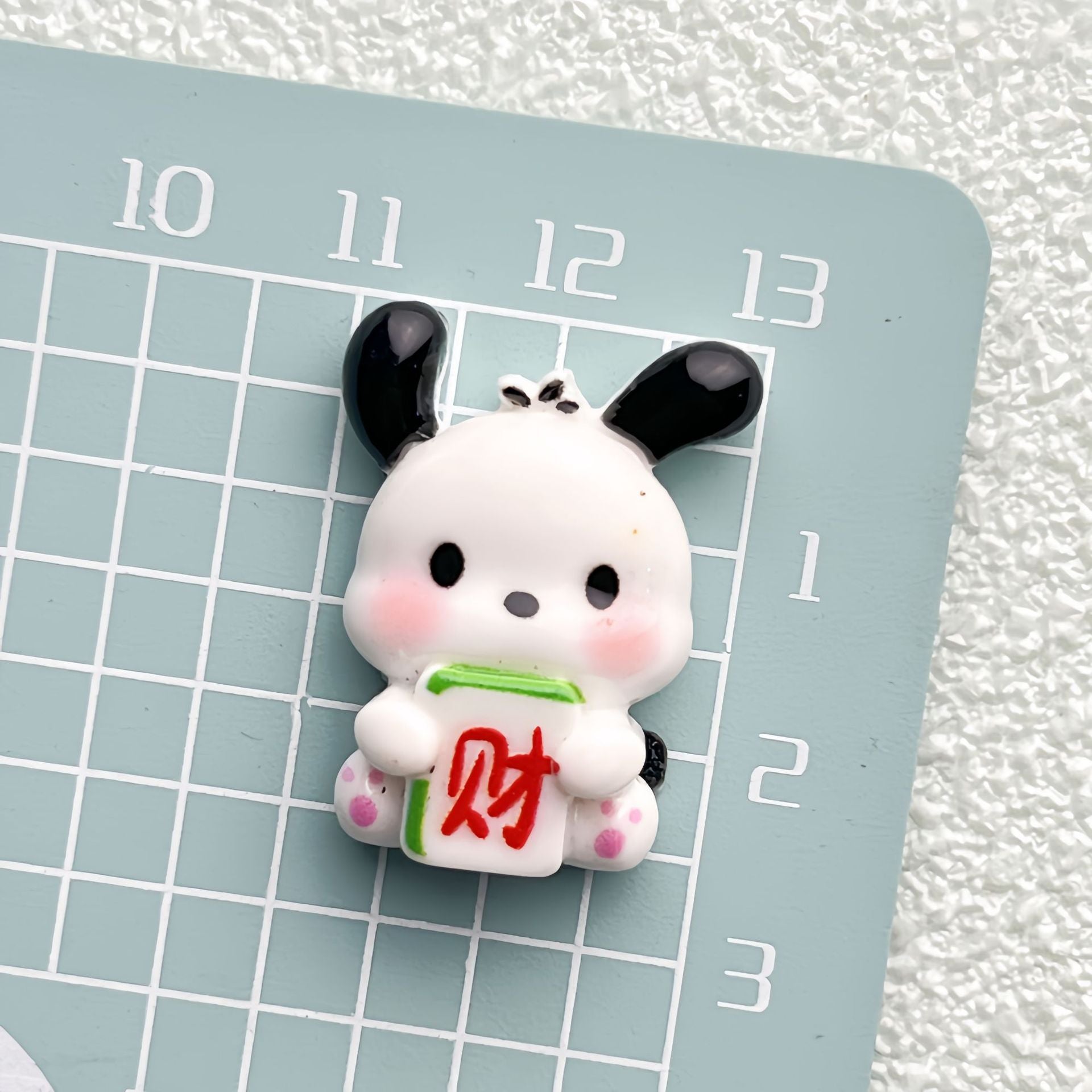 DIY Mahjong Puppy Charms Accessories – Customizable Phone Case, Hairpin, Fridge Magnet & Keychain Set