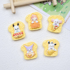 DIY  Toast Charms Accessories – Customizable Phone Case, Hairpin, Fridge Magnet & Keychain Set