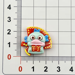 DIY New Year Cartoon Little Ou Charms Accessories – Customizable Phone Case, Hairpin, Fridge Magnet & Keychain Set