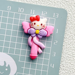 DIY Cartoon Glossy Fairy Wand Sanrio Charms Accessories – Customizable Phone Case, Hairpin, Fridge Magnet & Keychain Set