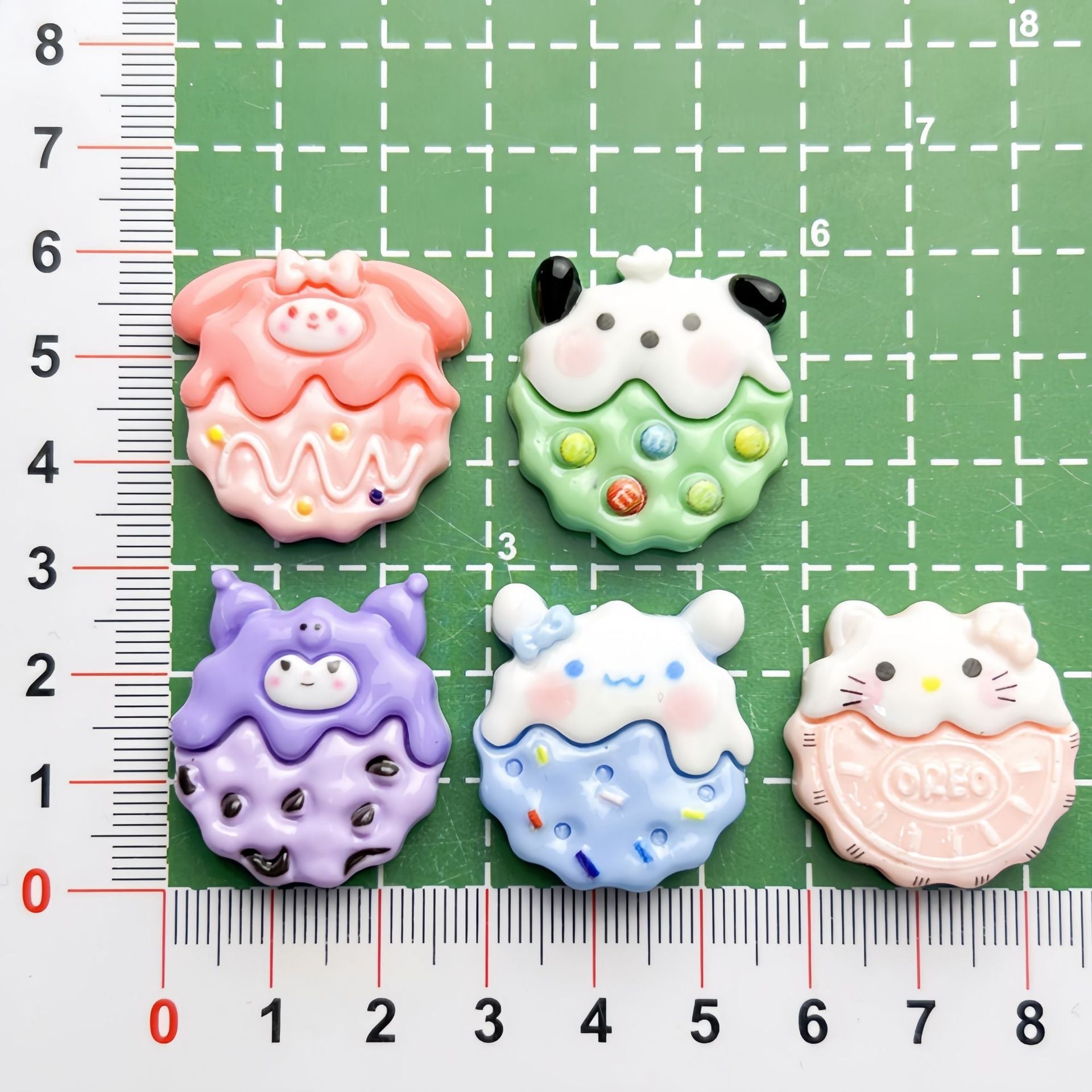 DIY Cookies Sanrio Charms Accessories – Customizable Phone Case, Hairpin, Fridge Magnet & Keychain Set