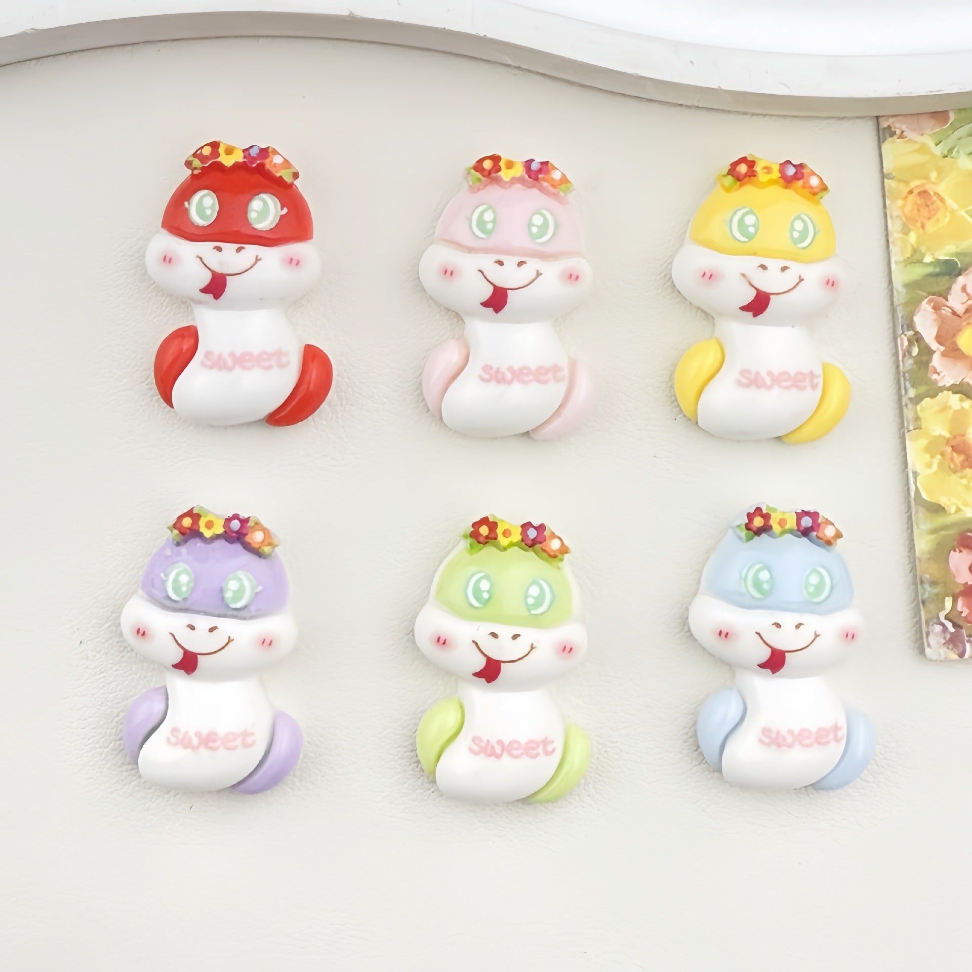 DIY Little Snake Charms Accessories – Customizable Phone Case, Hairpin, Fridge Magnet & Keychain Set