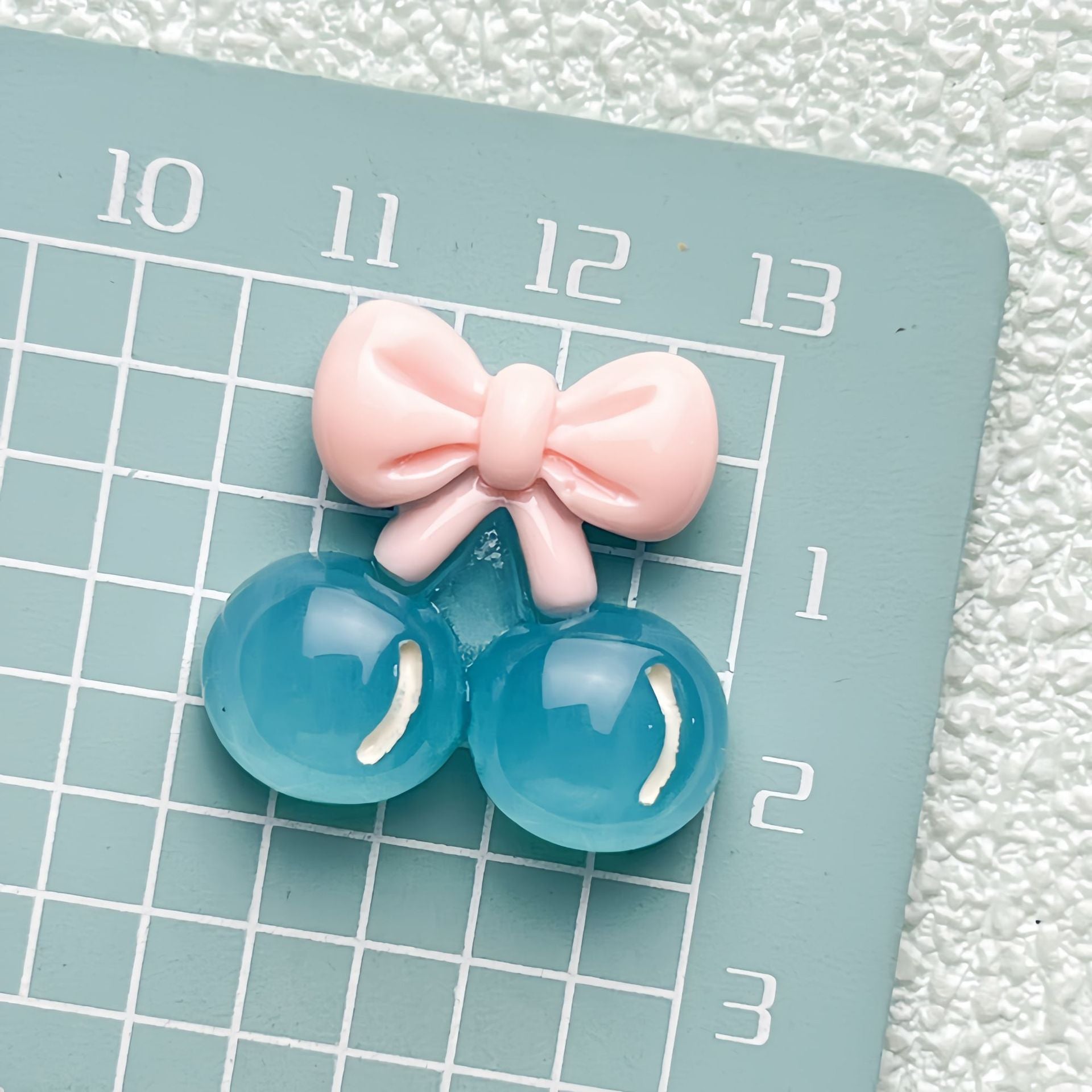DIY Cute Ice Transparent Cherry Charms Accessories – Customizable Phone Case, Hairpin, Fridge Magnet & Keychain Set