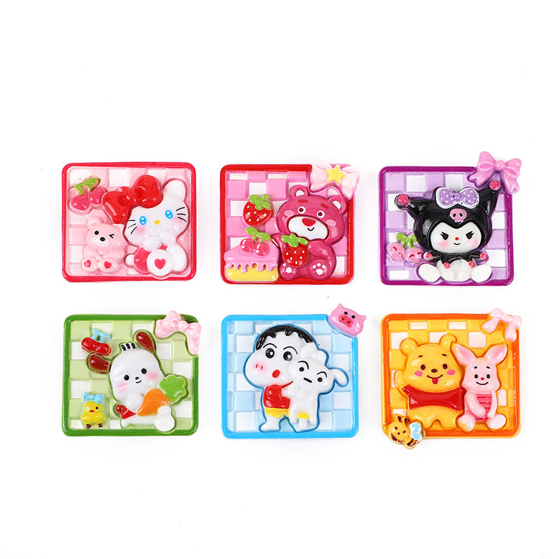 DIY European Brand Charms Accessories – Customizable Phone Case, Hairpin, Fridge Magnet & Keychain Set