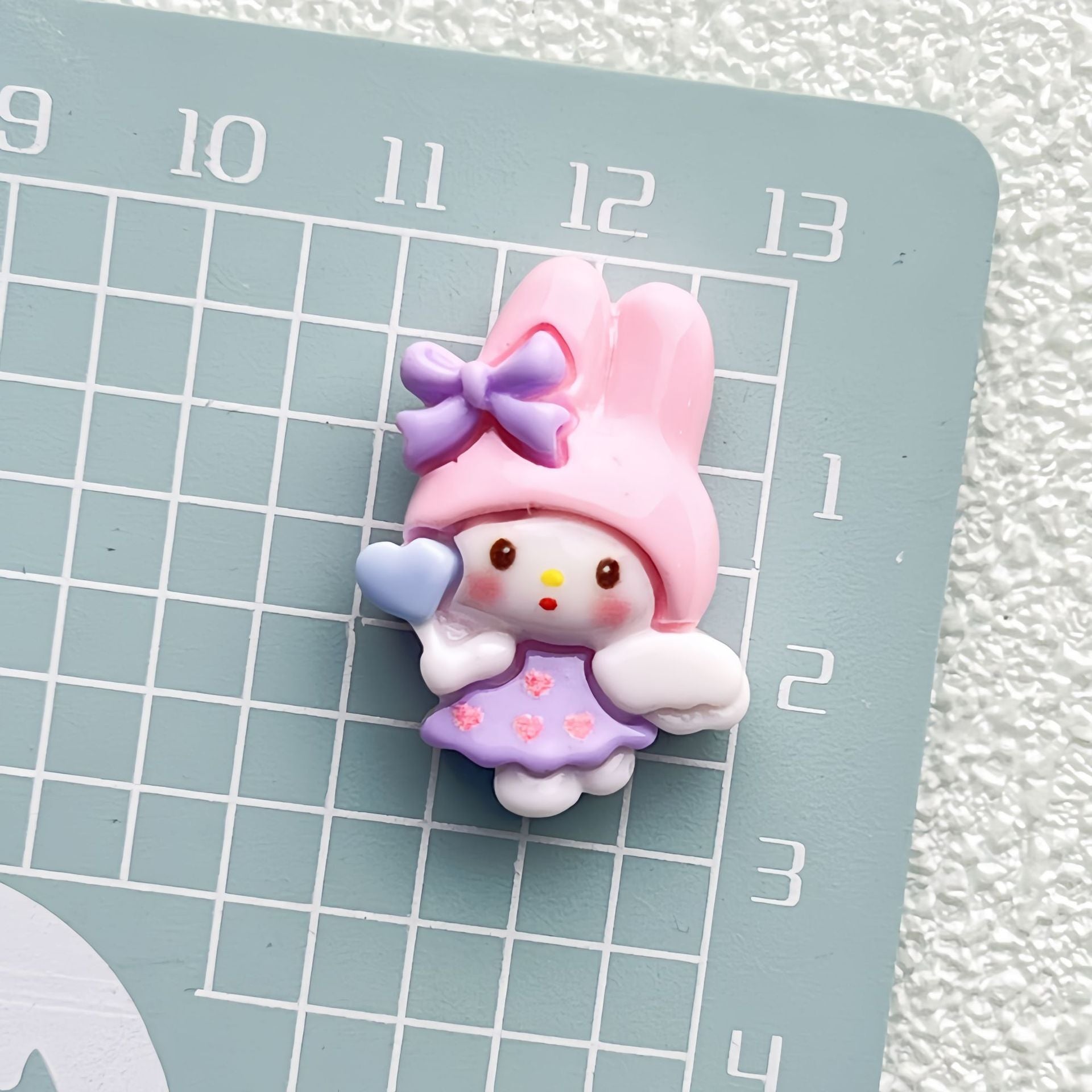 DIY  Heart Angel Sanrio Charms Accessories – Customizable Phone Case, Hairpin, Fridge Magnet & Keychain Set -