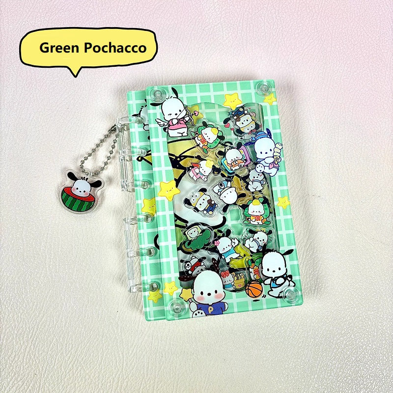 DIY Green Pochacco Acrylic Shaky Notebook - Customizable with Trendy & Anime IP Characters