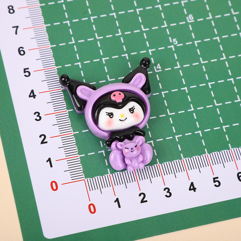 DIY Cartoon Glossy Sanrio Charms Accessories – Customizable Phone Case, Hairpin, Fridge Magnet & Keychain Set