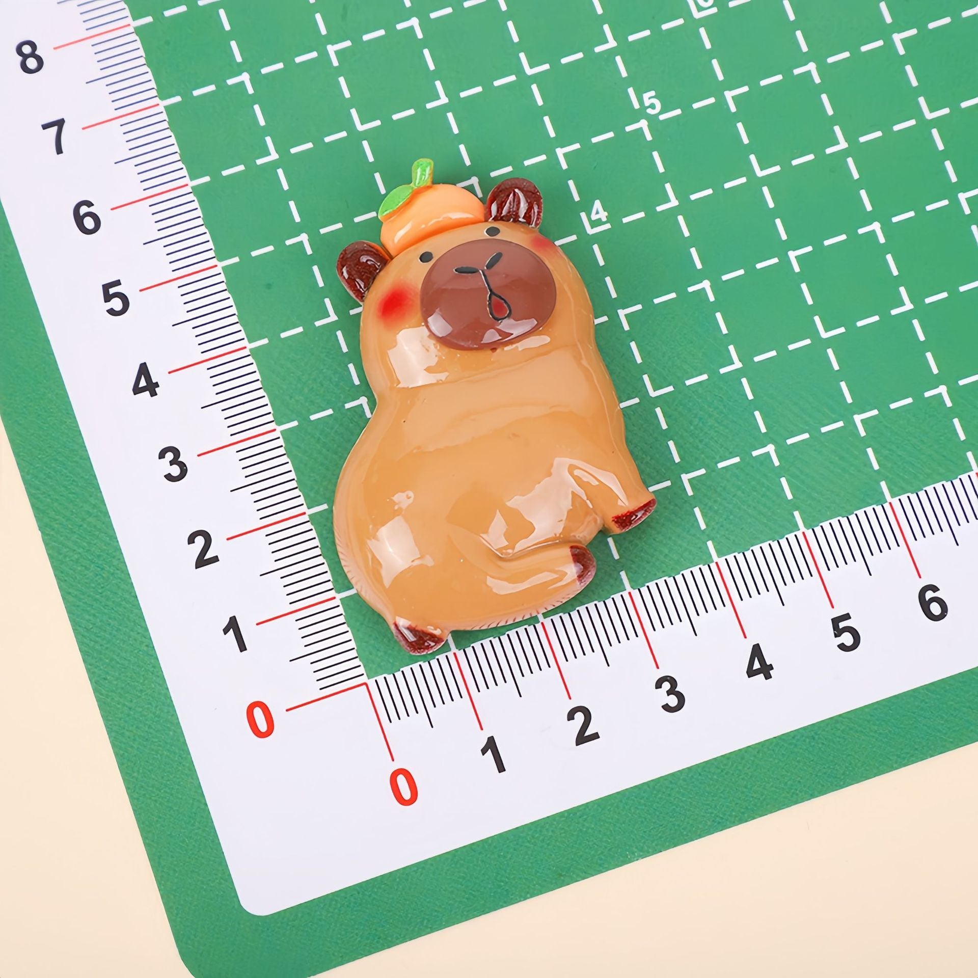 DIY Cute Cartoon Glossy Capybara Charms Accessories – Customizable Phone Case, Hairpin, Fridge Magnet & Keychain Set