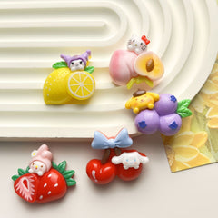DIY Fruit Small European Charms Accessories – Customizable Phone Case, Hairpin, Fridge Magnet & Keychain Set