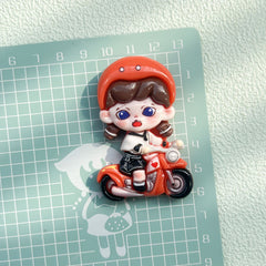 DIY Cute Girl With Charms Accessories – Customizable Phone Case, Hairpin, Fridge Magnet & Keychain Set