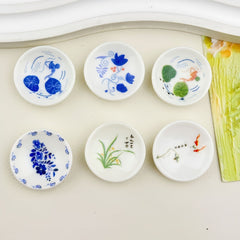 DIY Blue and White Porcelain Plate Charms Accessories – Customizable Phone Case, Hairpin, Fridge Magnet & Keychain Set