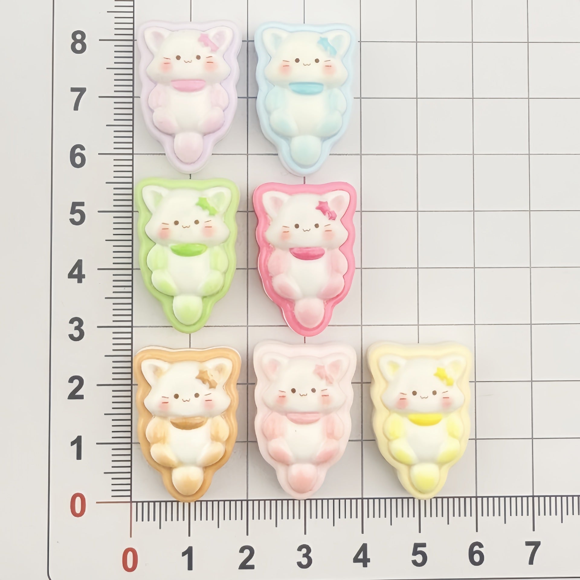DIY Cat Sandwich Biscuits Charms Accessories – Customizable Phone Case, Hairpin, Fridge Magnet & Keychain Set